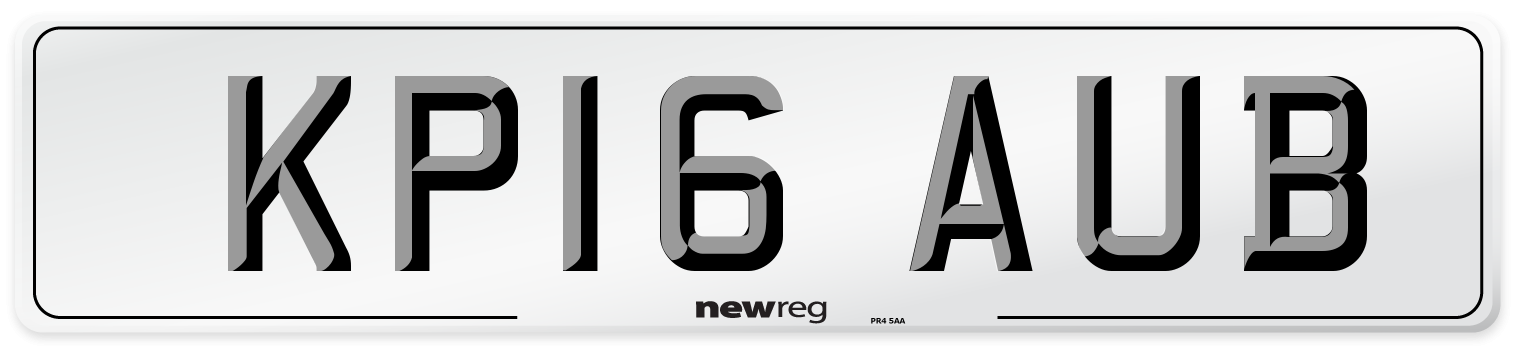 KP16 AUB Number Plate from New Reg